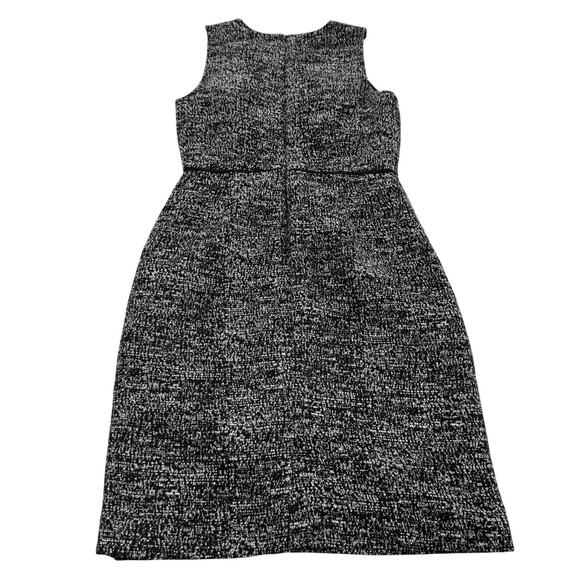 J‎ Crew Mercantile Dress Womens 4 Black White Gold Tweed Sleeveless Sheath - Picture 2 of 8